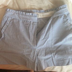 J Crew light blue pinstripe shorts. Size 12